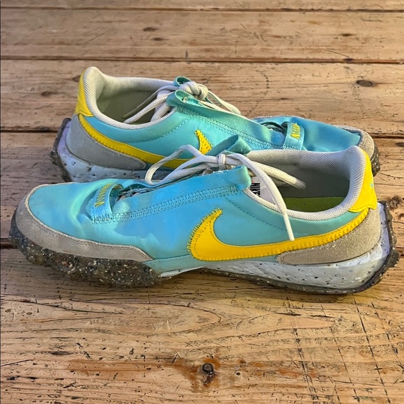 Nike Waffle Racer Crater Sneakers in Bleached Aqua - Picture 11 of 14